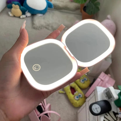 Rechargeable and foldable LED Light Cosmetic Mirror