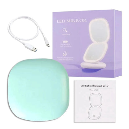 Rechargeable and foldable LED Light Cosmetic Mirror